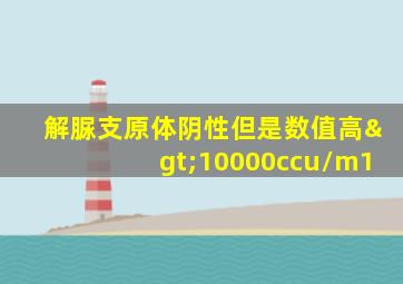 解脲支原体阴性但是数值高>10000ccu/m1